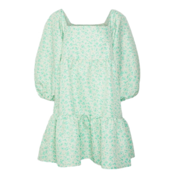 Levi's Women's Dolci Baby Doll Dress Green and White Floral‎ Plus Size XXL NEW!! - Picture 6 of 11